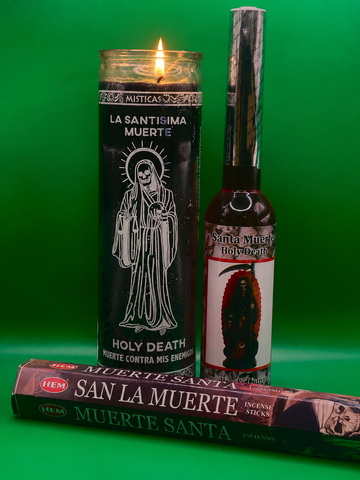 Santa Muerte Prepared Candle Set