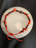 Adjustable Azabache Peony Bracelet