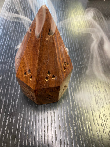Wooden Temple Cone/Charcoal Burner