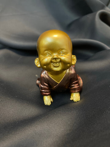 Polyresin Yoga Baby Monk - Upward Facing Dog