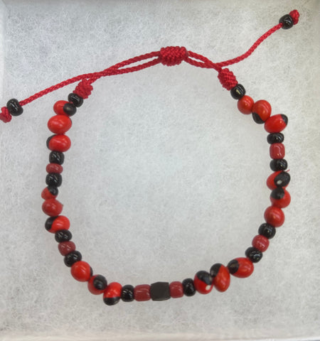 Adjustable Azabache Peony Bracelet