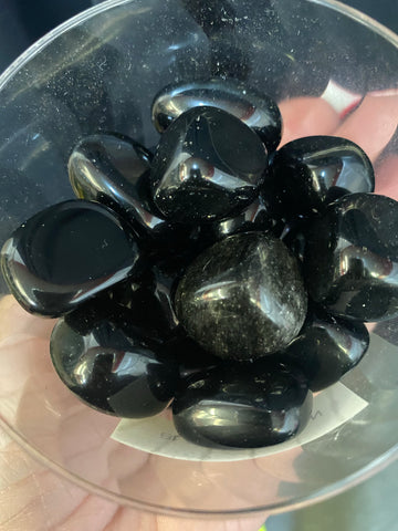 Tumbled  Black Obsidian