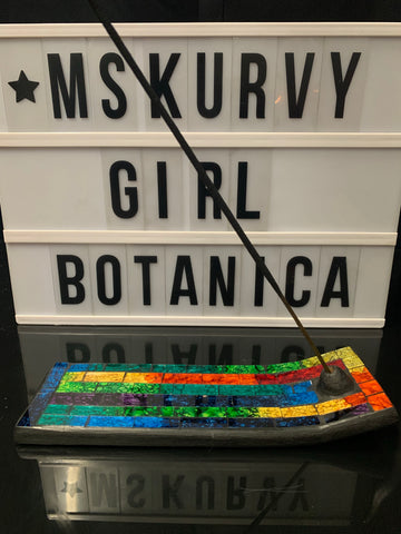 Chakra Ceramic Incense Holder Glass Mosaic