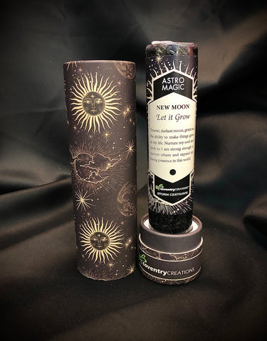 New Moon - Let it Grow Astro Magic Boxed Candle with Booklet