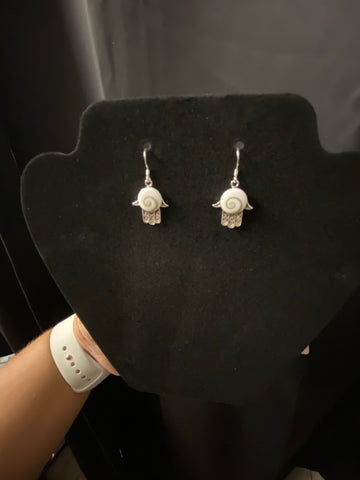 Fatima Hand Shiva Eye Earrings