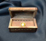 Small wooden Coffin Incense Burner