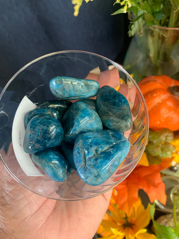 Tumbled Blue Apatite